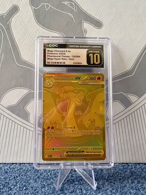 Mega Charizard PFL 130 CGC 10 Pristine Pokemon Card