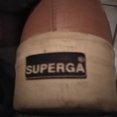 Superga women's leather shoes with double sole, like new, size 39.5, dusty pink