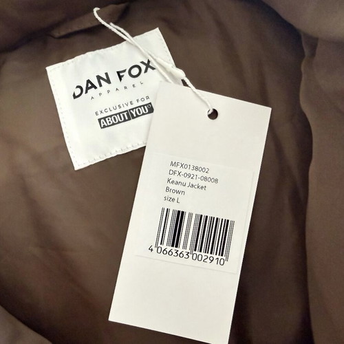 Dan Fox Apparel Winter Jacket new, men's brown L-XL oversized