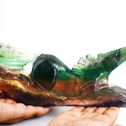 Multicolor Fluorite Hand-Carved Horse New, 5037 Cts from India