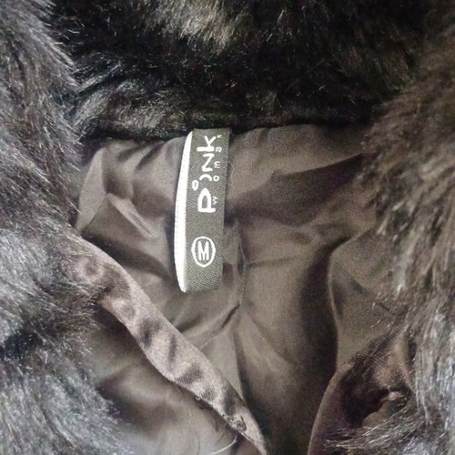 Short faux fur jacket Pink Woman medium black like new