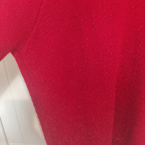 Red H&M sweater with glitter, like new, size M