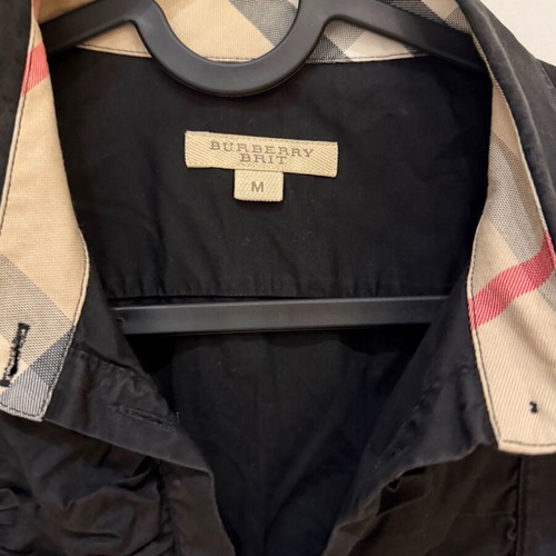Burberry London women's cotton shirt like new, black, size M