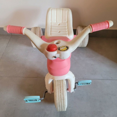 Baby Tricycle used, pink and white for toddlers