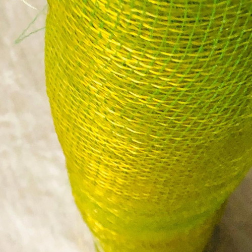 Decorative net 4 meters long, green/gold, plastic