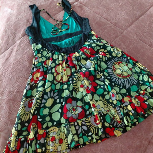 BSB Viscose Dress Short Backless Medium like new, multicolor
