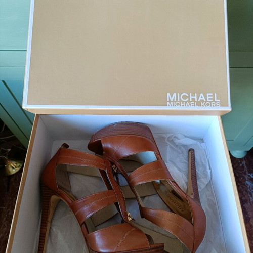 Michael Kors high-heeled platform boots size 40 used, brown