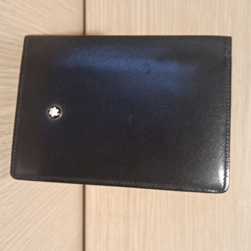 Montblanc Meisterstuck Business Card Holder leather black like new