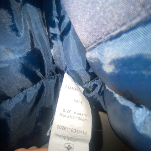 Alouette kids jacket used, size 104 cm, dark blue