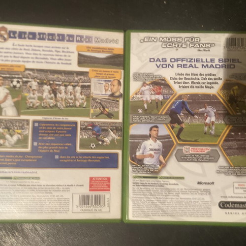 Real Madrid 2004 and 2005 Xbox games