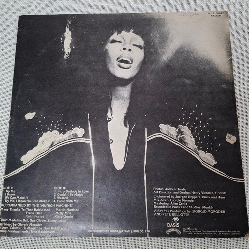 Donna Summer A Love Trilogy LP used, electronic