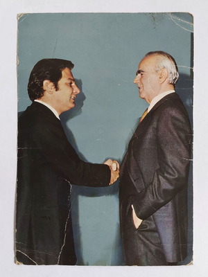 Συλλεκτική vintage φωτογραφία του Κωνσταντίνου Καραμανλή, 16,5 x 11,5 εκ.