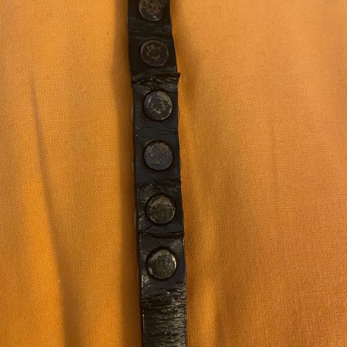 Women’s belt used with silver hearts, size 90cm, black