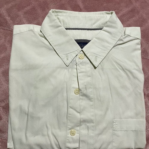 Pull & Bear men's long-sleeve shirt used, size S, light green