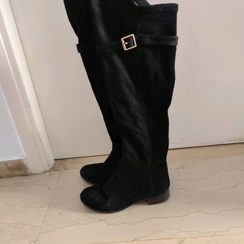 Migato suede over-the-knee boots black like new