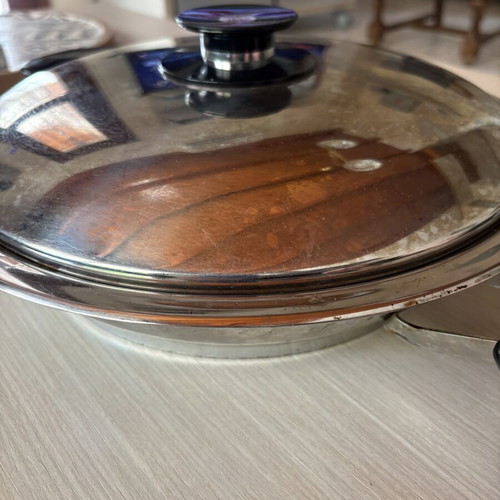 Vintage AMC Sauté Pan 32cm Model 8121 used, stainless steel