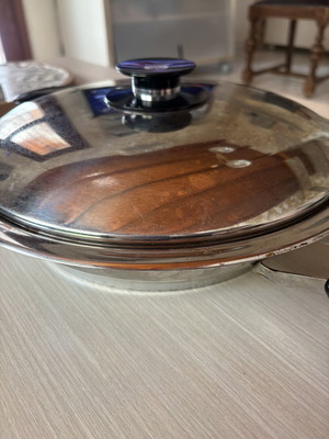 Vintage AMC Sauté Pan 32cm Model 8121 used, stainless steel