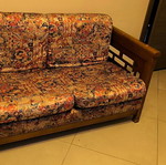 Two-seater sofa used, solid wood