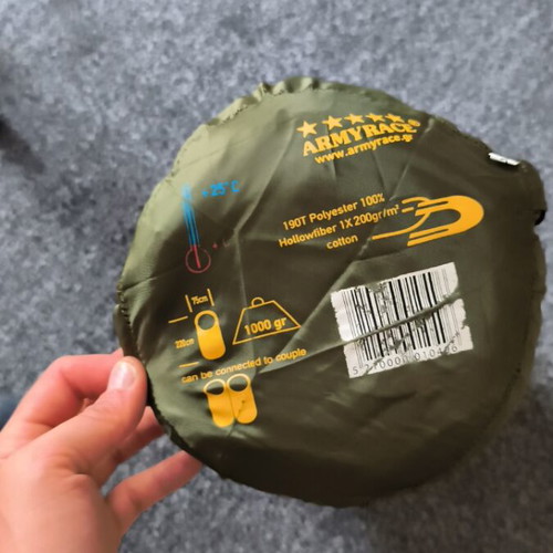 Army Race sleeping bag used, 1000gr, 220x75cm, cotton 200gr