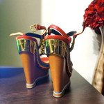 Dsquared2 wedges platforms like new, multicolor