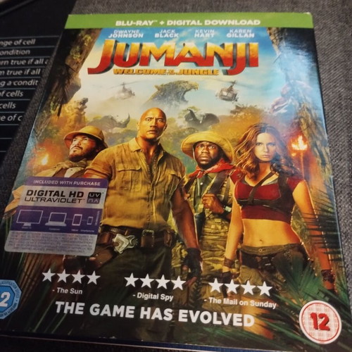 Jumanji Welcome to the Jungle Blu-ray like new