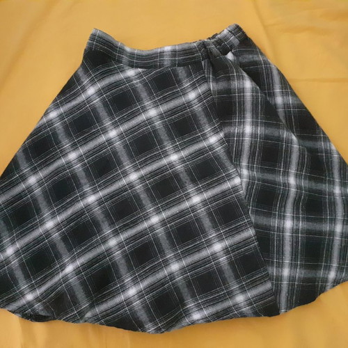 Mini checkered skirt Shine new, black and white, size S