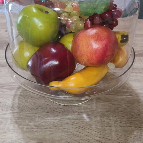 Glass cake stand with lid like new