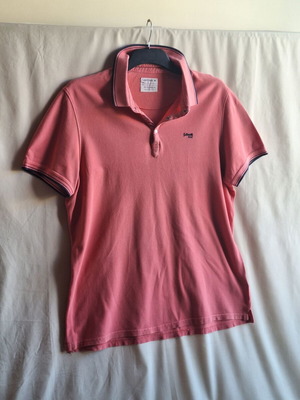 Schott NYC XXL Pearl Snap Pique Polo Shirt σαν καινούργιο, dusty ροζ