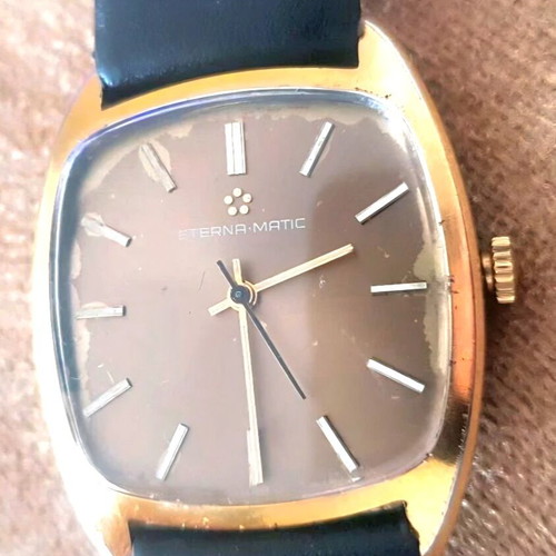 Eterna Matis 1970 watch used, automatic, brown