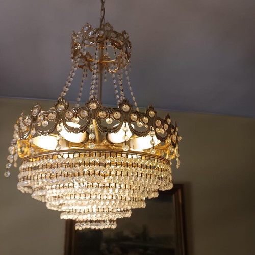 Chandelier set like new, large 1.10m and small 83cm