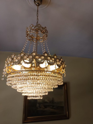 Chandelier set like new, large 1.10m and small 83cm