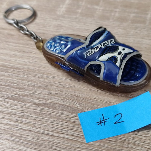 Vintage Rider Keychain sandal used with yellowing