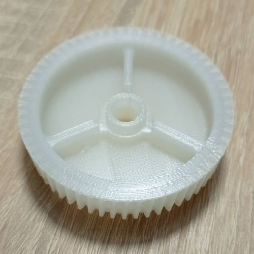 Inside gear of power window lift regulator motor BMW E36 3D printed from polyamide