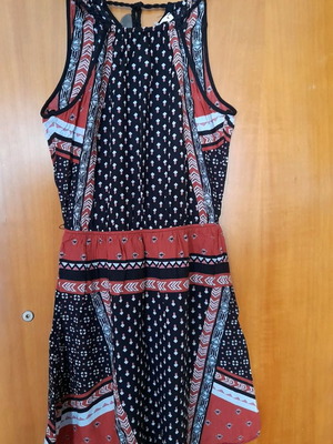 Bershka mini dress with tribal patterns, size medium, like new