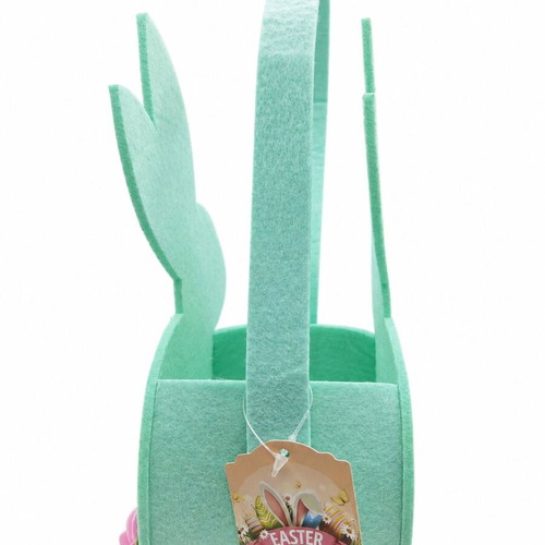Easter Basket Bunny Felt decorative Happy Easter mint color