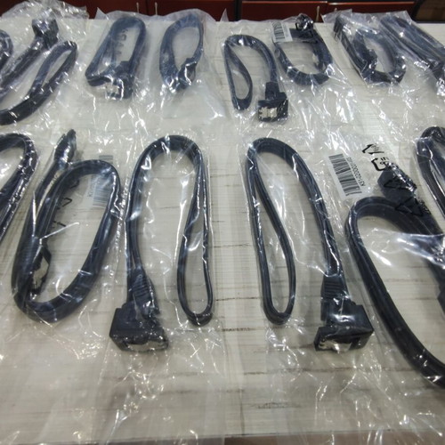 Sata3 cables pack of 20 new with locking clips, black