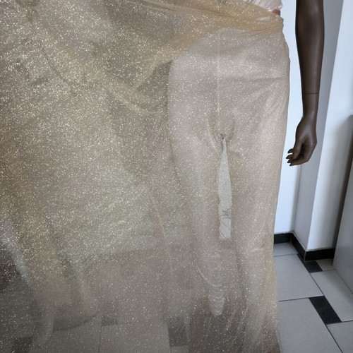 Dress Niki Nikolaidou new, small nude gold tulle evening