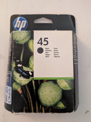HP 45 black ink new, original and sealed cartridge