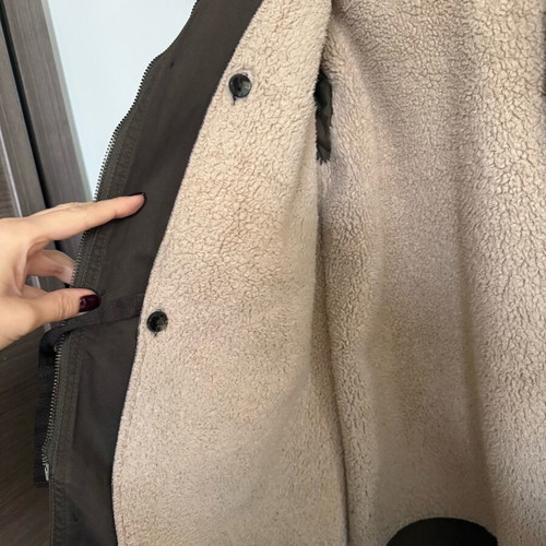Zini jacket used, green, size S, with removable fur
