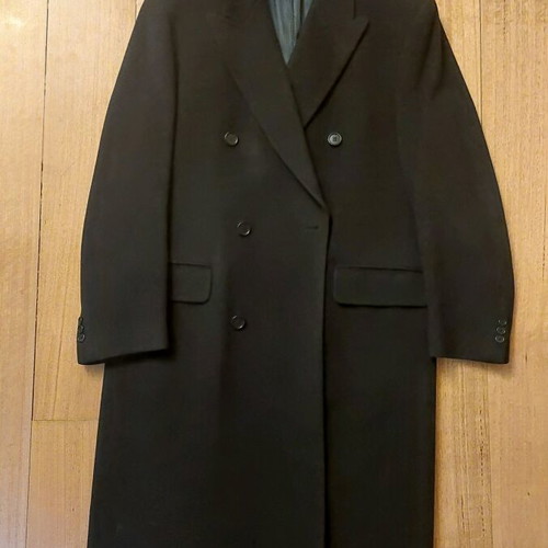 DAKS Men's Long Coat Like New, Blue, XL