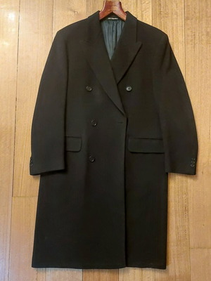 DAKS Men's Long Coat Like New, Blue, XL