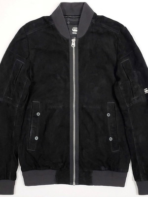 G-Star Raw ανδρικό δερμάτινο σουέντ μπουφάν σαν καινούργιο, μέγεθος M-L, μαύρο
