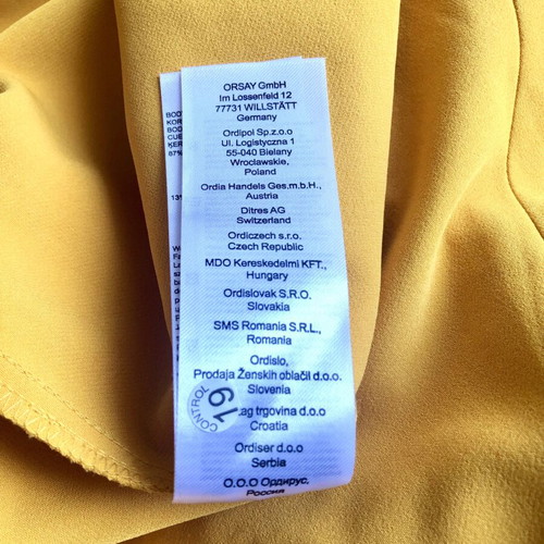 Orsay Midi Dress mustard yellow, new, size 42 Large