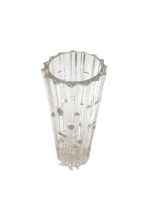 Vintage Lead Crystal Vase textured, like new, 19.5 cm