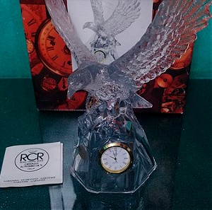 Ρολόι επιτραπέζιο, άγαλμα/φιγούρα αετός, κρύσταλλο RCR Italy
