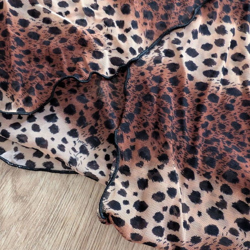 Negligee nightdress leopard print S Med like new