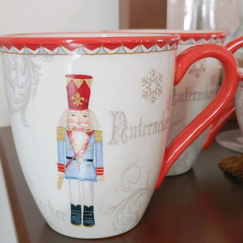 Christmas breakfast set used with nutcrackers