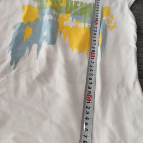 Miss Denim girls' t-shirt like new, size 134 cm, white multicolor