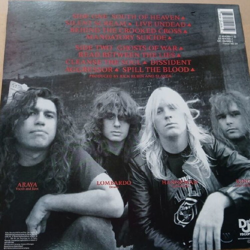 Slayer South Of Heaven LP κόκκινος βινύλ σαν καινούργιο