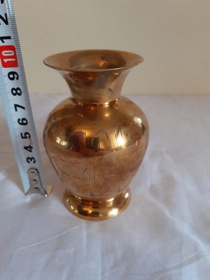 Αντίκα βάζο από μπρούτζο μεταχειρισμένο, Ινδία